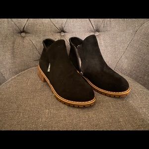 Black ankle boots. Never worn.